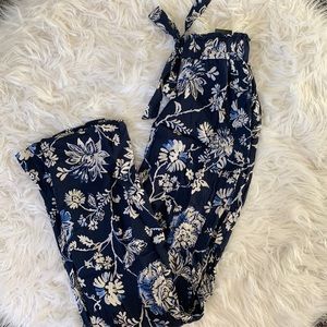 flowy floral h&m pants